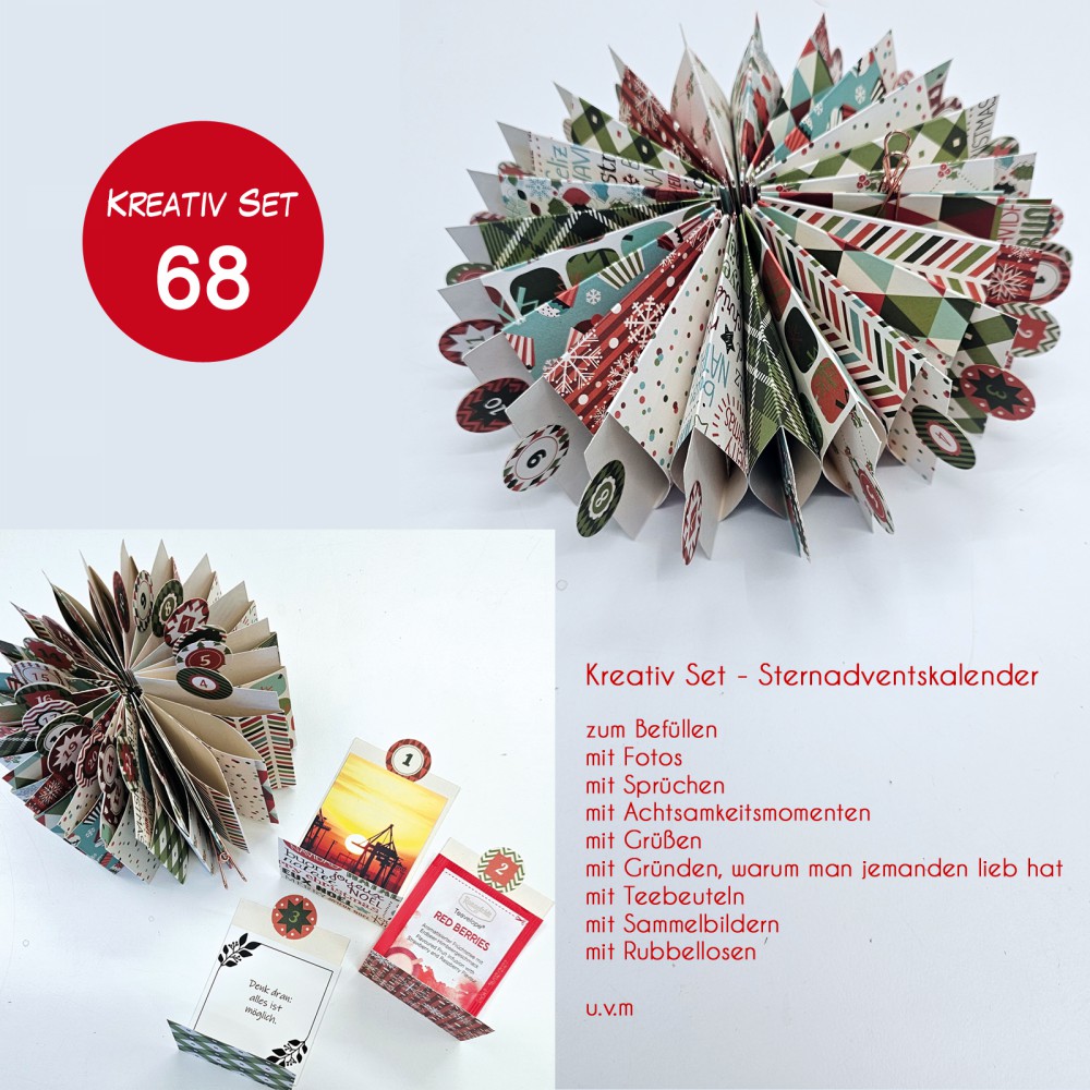 Kreativ Set 68 - Sternadventskalender - zum Schließen ins Bild klicken